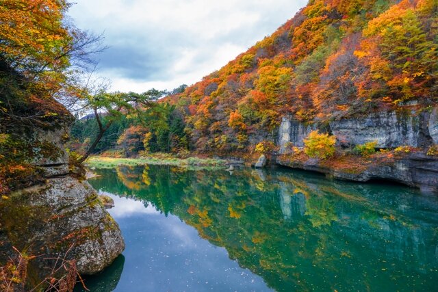 福島下郷町の塔のへつり