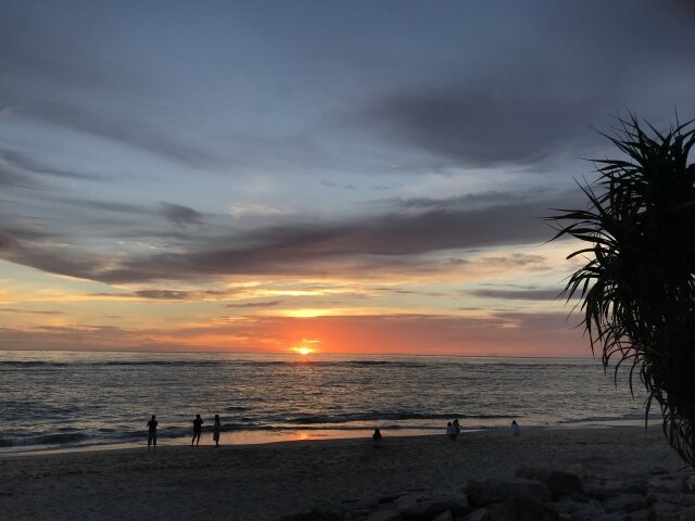 奄美大浜海浜公園の夕日