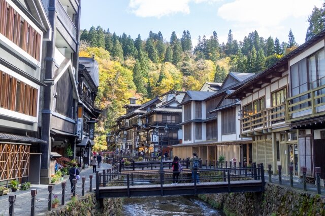 銀山温泉の温泉街