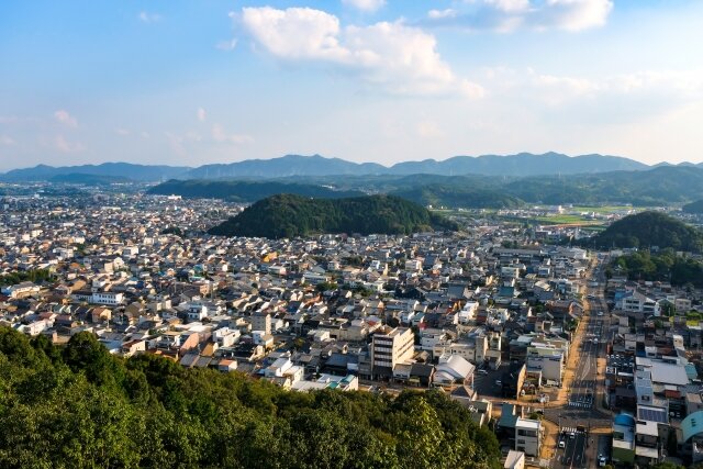 岐阜県関市の街並み