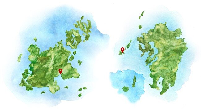 五島列島福江島の地図