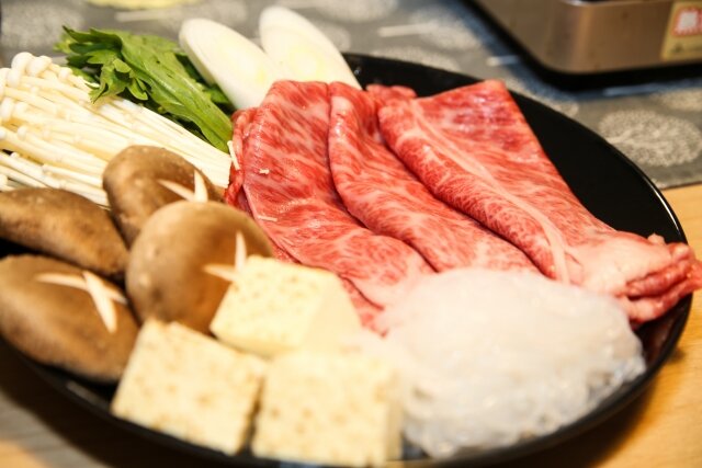 鹿児島黒牛のすき焼き