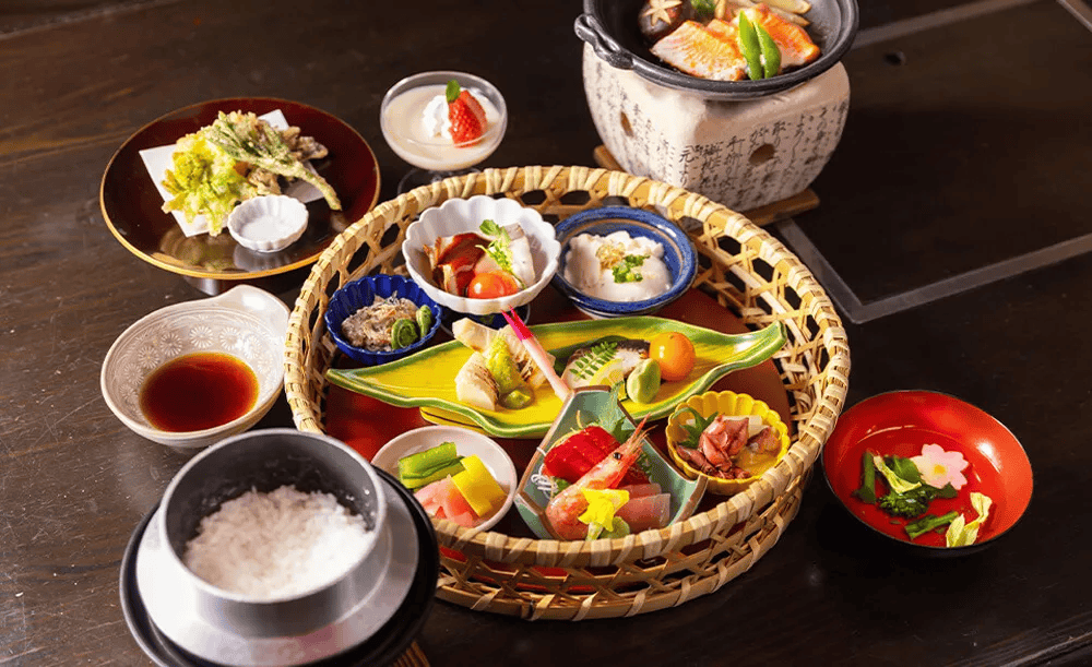 高柳じょんのび村の地産地消の食事