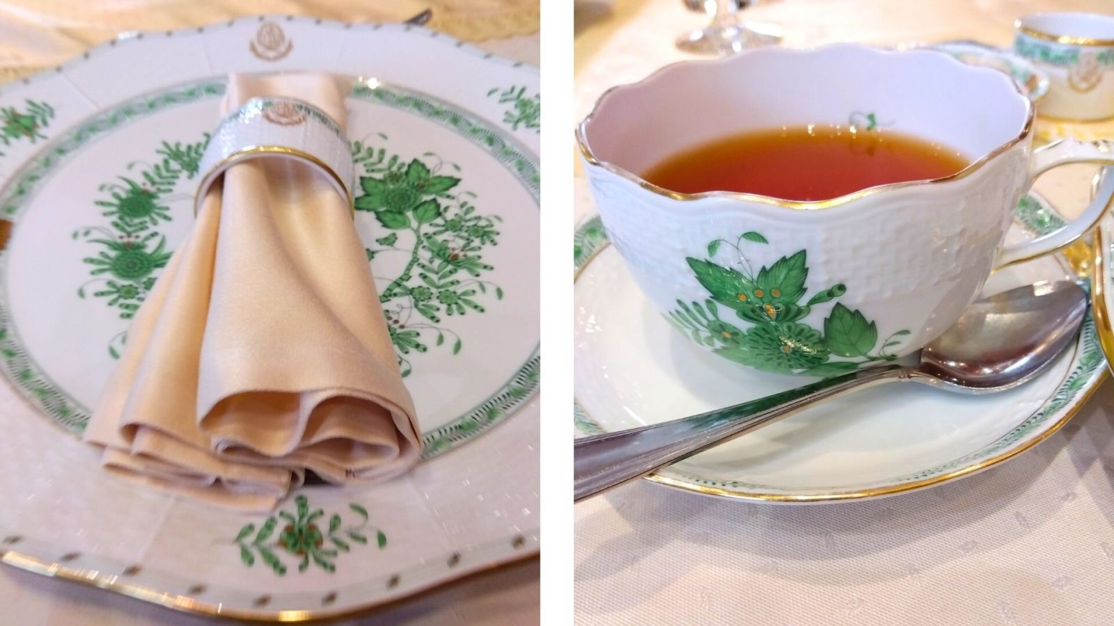 Apicius(アピシウス)で使われているヘレンドの美しい器