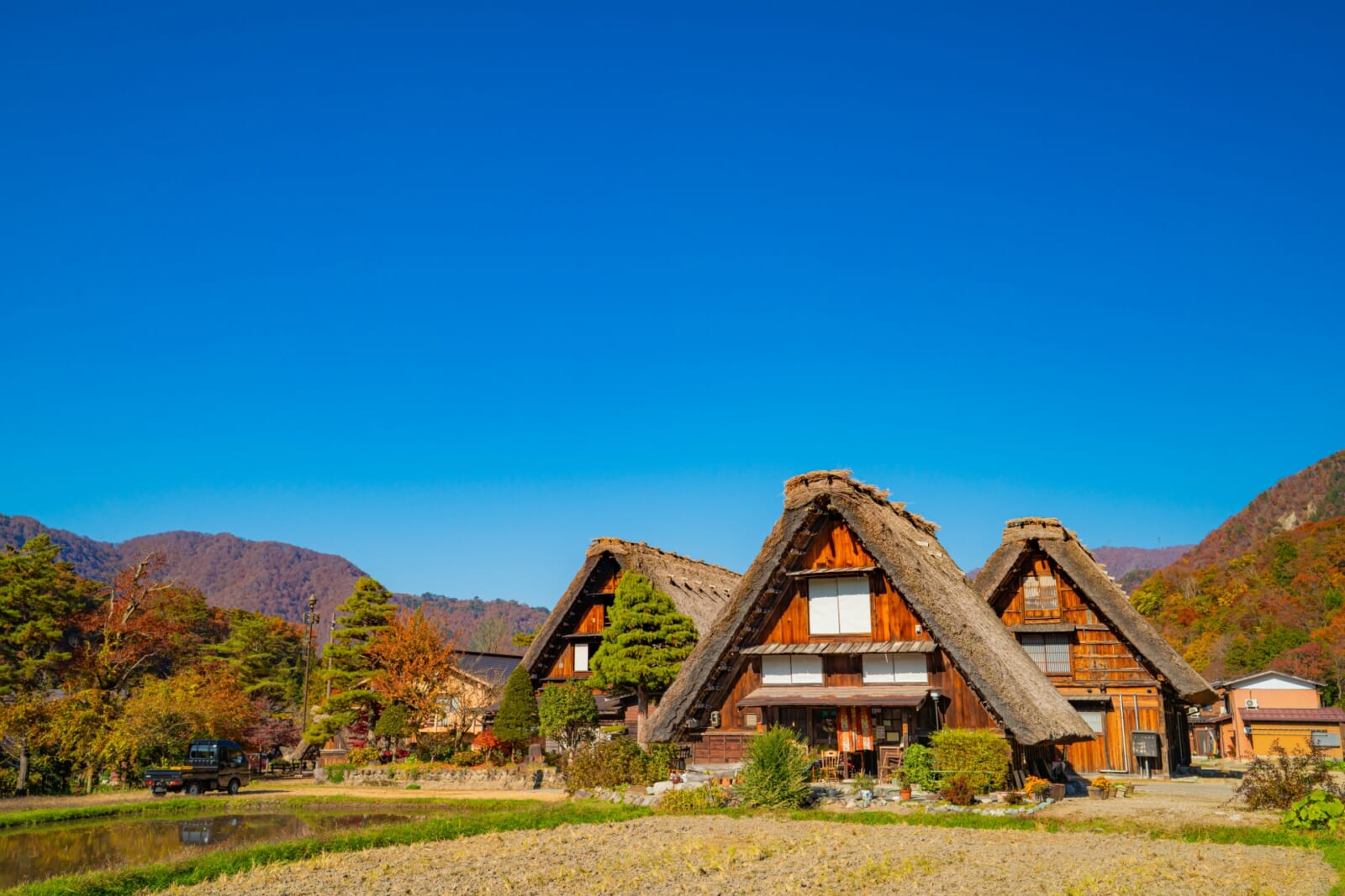 岐阜県白川村 秋の白川郷の風景